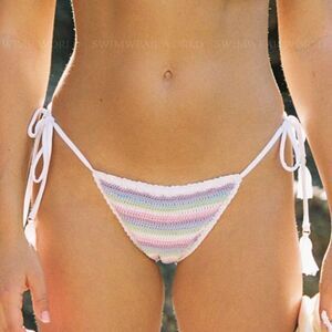 NWTs Capittana Trinidad Multicolor Crochet Bikini Bottoms Size XL